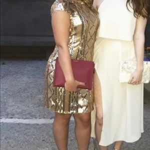 Gold Sequin Formal Dress